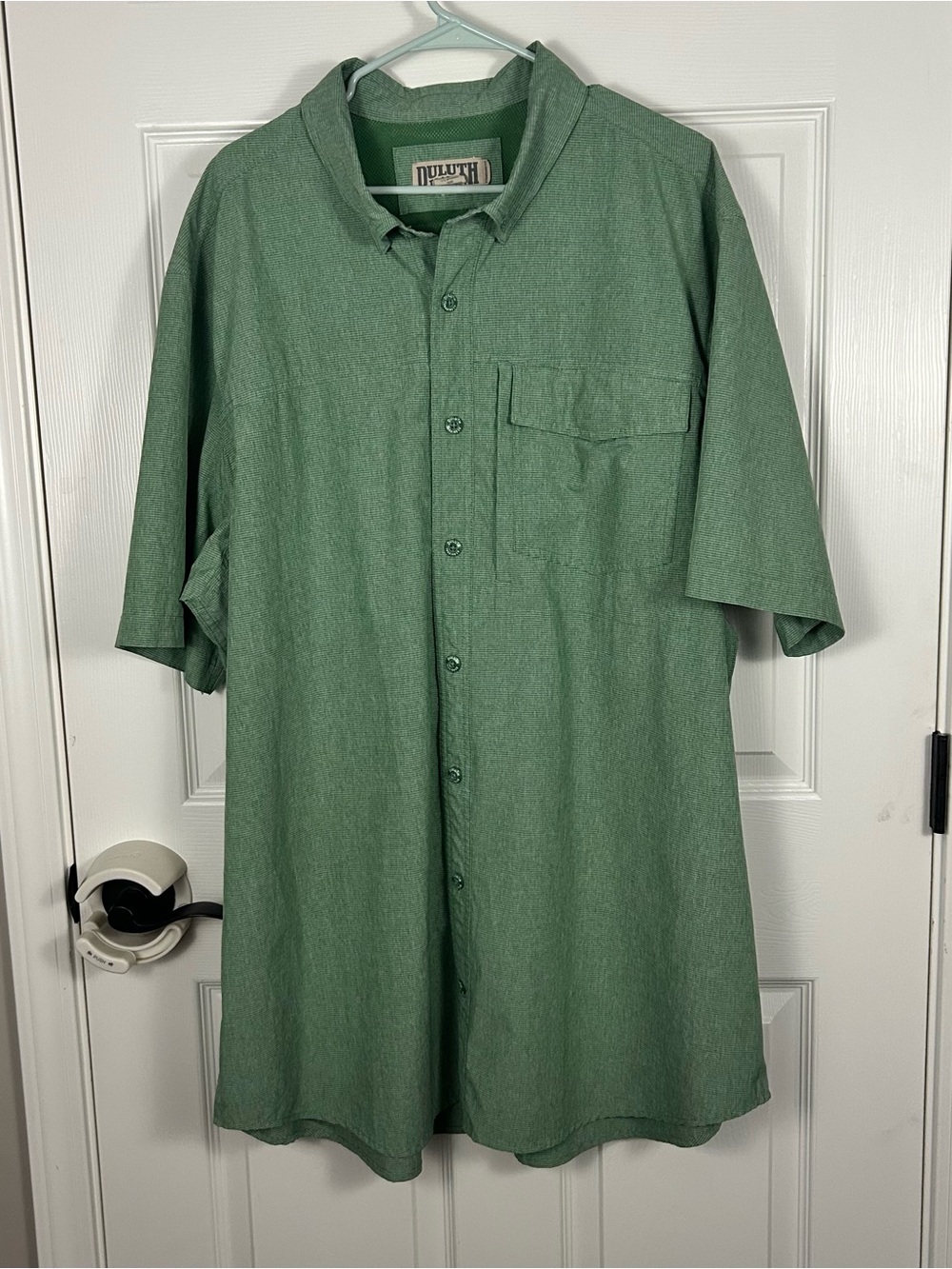 Duluth Trading Co. Standard Fit 2XL Tall Short Sleeve Button Down Shirt